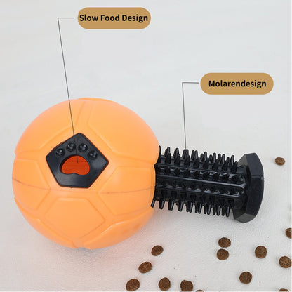 Hundespielzeug für den Hund, Fußball-Futterspielzeug aus Gummi, Drei verschiedene Typen, Kauspielzeug für Hund, Zähnereinigung