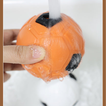 Hundespielzeug für den Hund, Fußball-Futterspielzeug aus Gummi, Drei verschiedene Typen, Kauspielzeug für Hund, Zähnereinigung