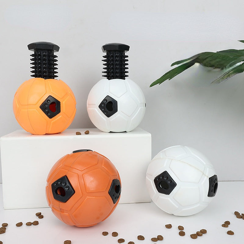 Hundespielzeug für den Hund, Fußball-Futterspielzeug aus Gummi, Drei verschiedene Typen, Kauspielzeug für Hund, Zähnereinigung
