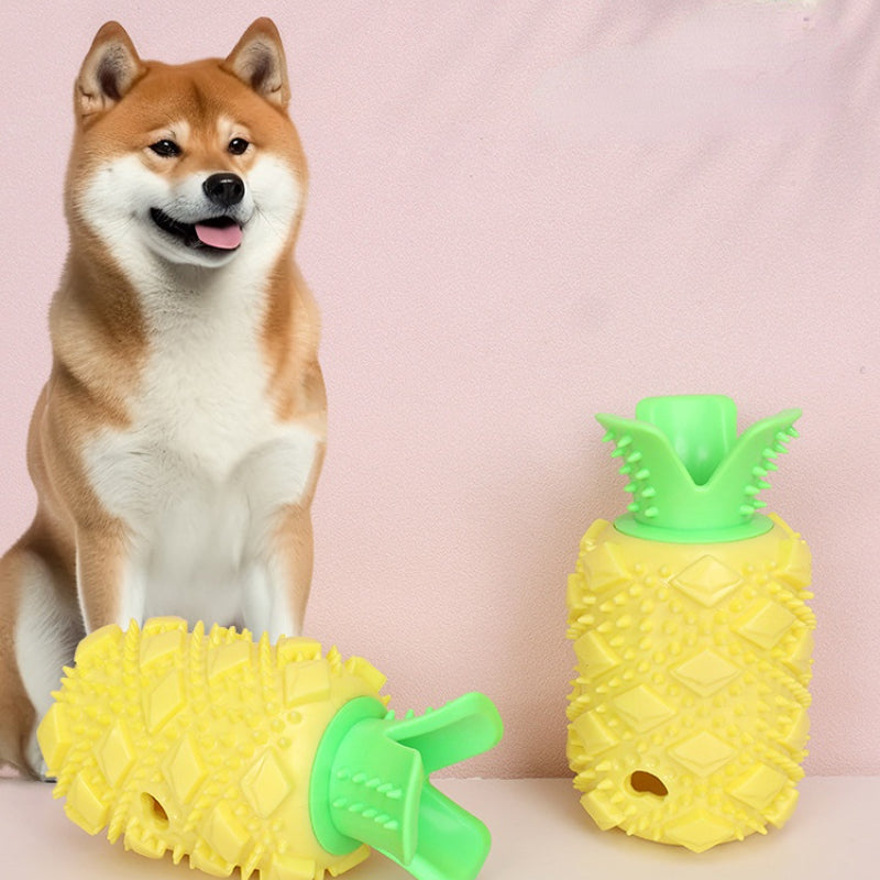Hund Spielzeug, Gelber Ananas Kauartikel für Hunde, Verstecktes Lebensmitteldesign, Ideal zum Spielen und Füttern (2 Stücke)