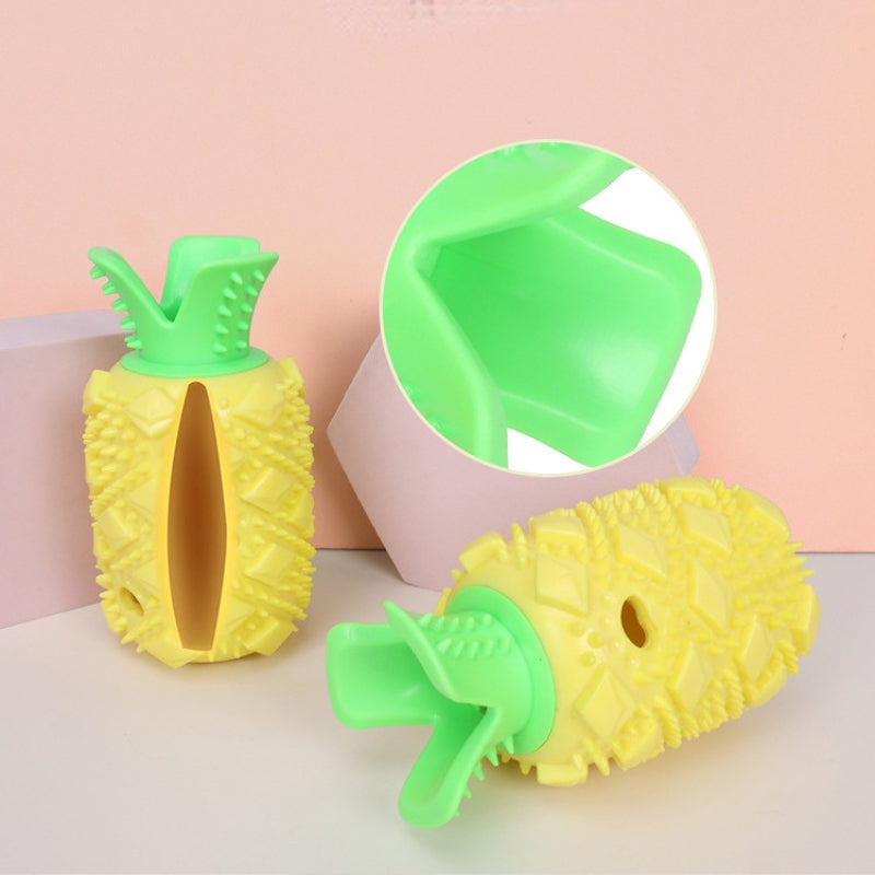 Hund Spielzeug, Gelber Ananas Kauartikel für Hunde, Verstecktes Lebensmitteldesign, Ideal zum Spielen und Füttern (2 Stücke)
