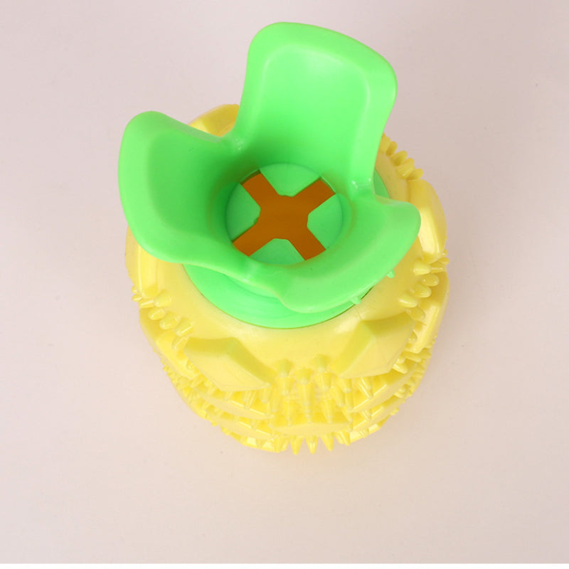 Hund Spielzeug, Gelber Ananas Kauartikel für Hunde, Verstecktes Lebensmitteldesign, Ideal zum Spielen und Füttern (2 Stücke)