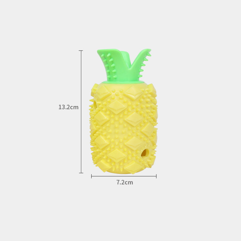 Hund Spielzeug, Gelber Ananas Kauartikel für Hunde, Verstecktes Lebensmitteldesign, Ideal zum Spielen und Füttern (2 Stücke)