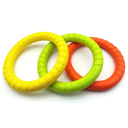 Frisbee Hund Spielzeug, langlebiger interaktiver Ziehring, macht Spaß und putzt die Zähne, Geeignet für große Hunde (1 Stück)