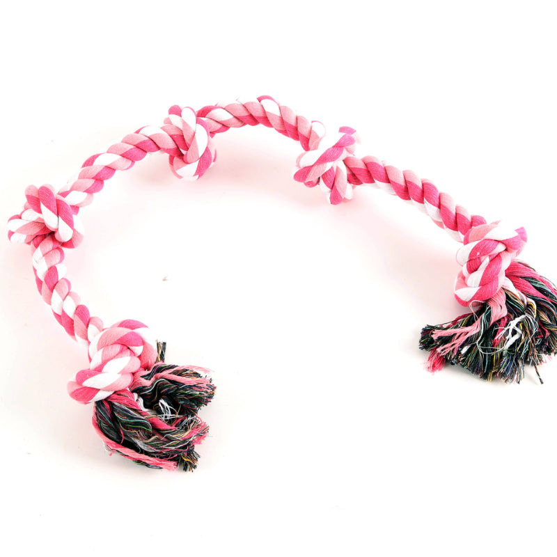Hundespielzeug Seil, Handgewebtes Hundekauspielzeug aus interaktives Seil, Langlebiges Beißspielzeug, 90cm, 4 Farben