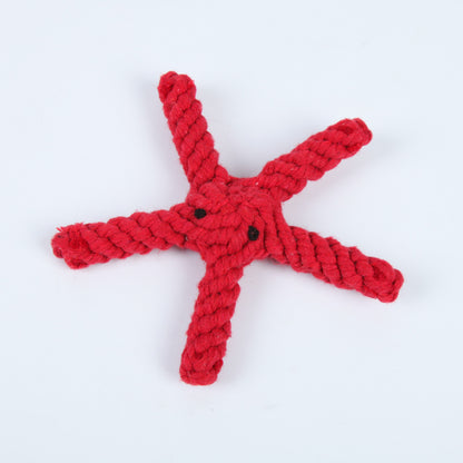 Spielzeug für den Hund, Interaktives Spielzeug mit Seestern-Design und geknotetem Baumwollseil für Spaß und Beschäftigung