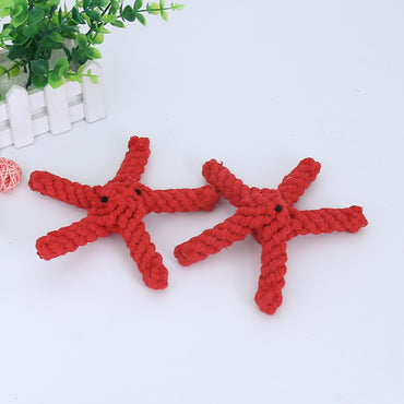 Spielzeug für den Hund, Interaktives Spielzeug mit Seestern-Design und geknotetem Baumwollseil für Spaß und Beschäftigung