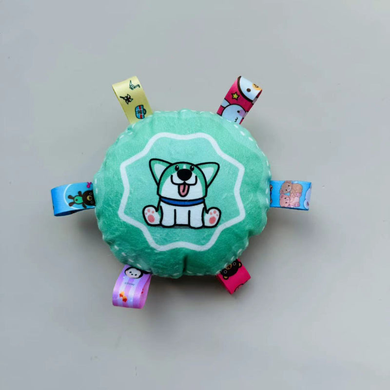 Kuscheltier für Hunde, Plüsch-Hundefrisbee mit Glocke, Interaktives Hundespielzeug für kleine & große Hunde in Drei Farben