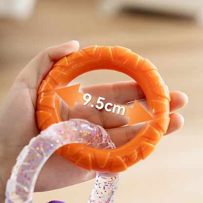 Zerrspielzeug Hund für interaktive Spiele, Drei Kreise verbunden zur Förderung der Zahnhygiene Stärkung