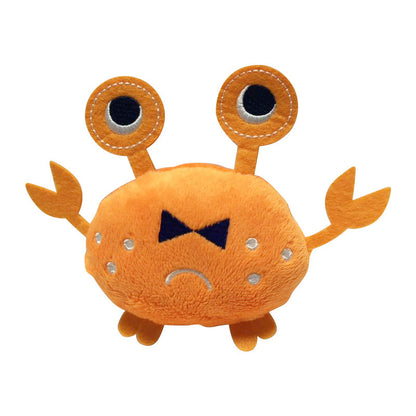 Plüschtier für Hunde, Realistisches Krabbe Kuscheltier mit Geräuschfunktion, Weiches Hundespielzeug für Kleine Hunde