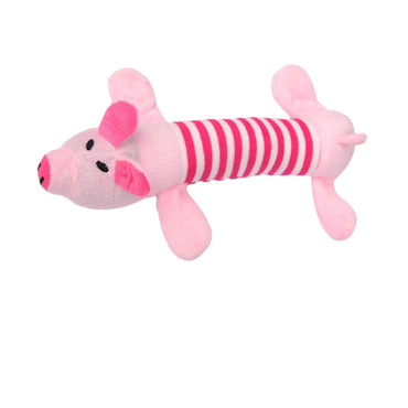 Hunde Plüschtier schmales Plüschtier mit Quietsche, Cartoon-Hundespielzeug, 3 süße Designs zur Auswahl (1 Stück)