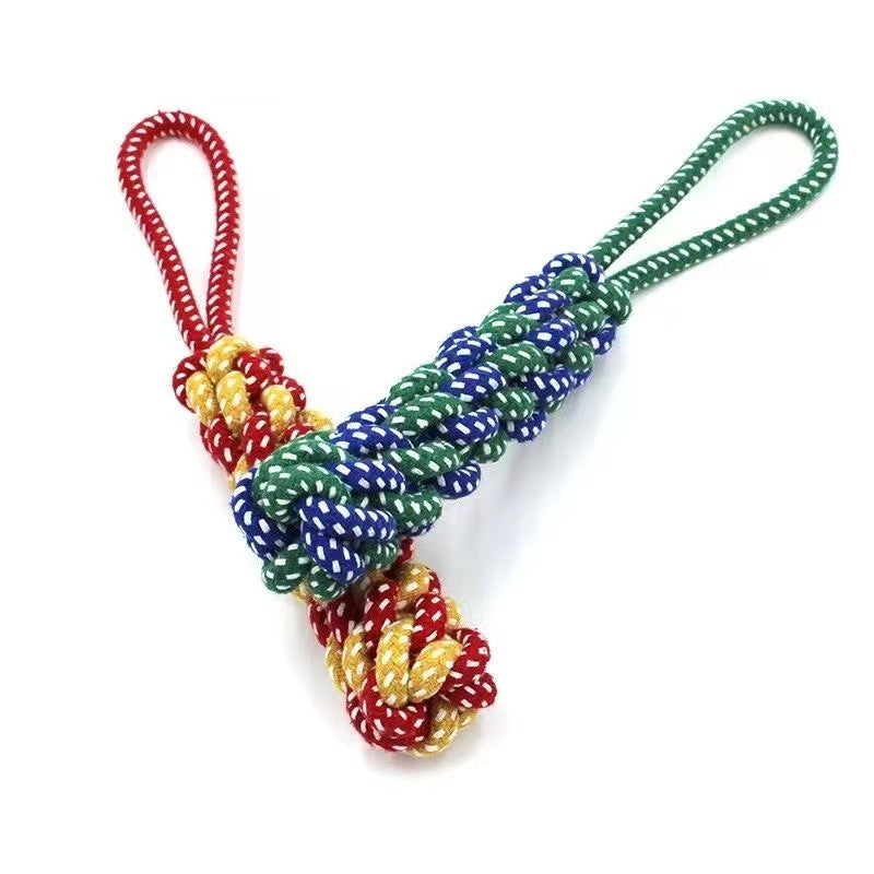 Hundespielzeug, Handziehen Baumwollseil MaisBeißstab, Kauspielzeug für Hunde, Langlebig Beißseil, zufällige Farben