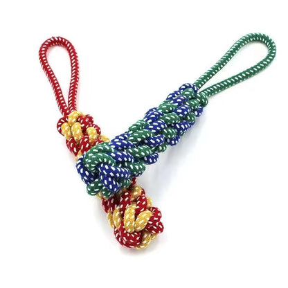 Hundespielzeug, Handziehen Baumwollseil MaisBeißstab, Kauspielzeug für Hunde, Langlebig Beißseil, zufällige Farben