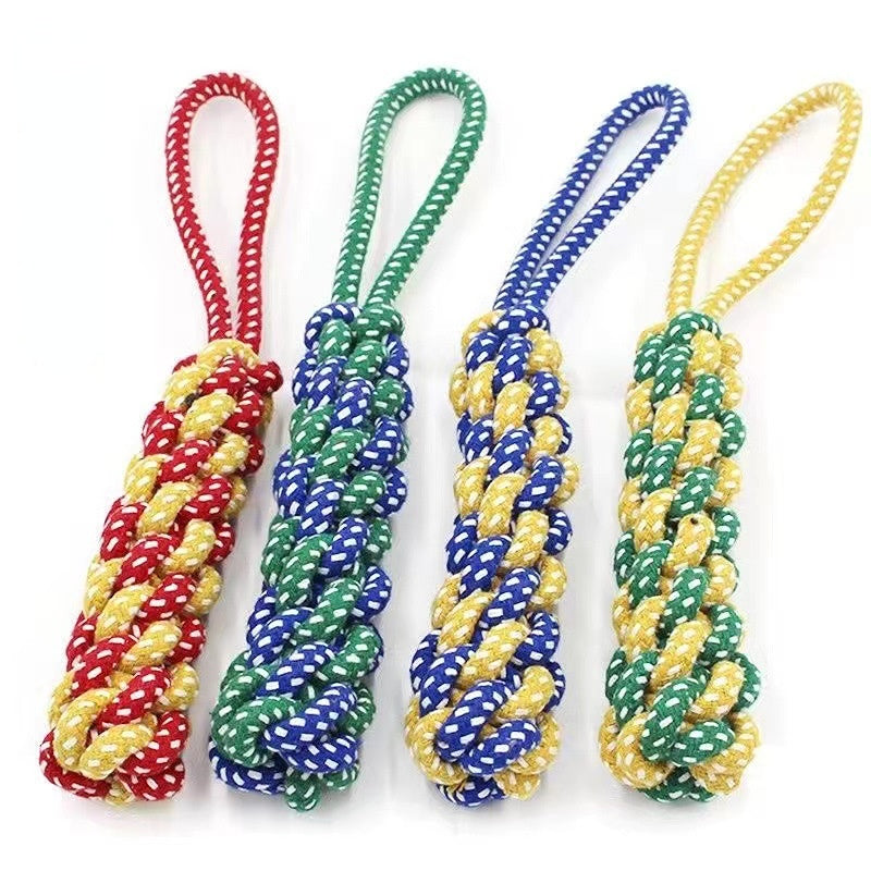 Hundespielzeug, Handziehen Baumwollseil MaisBeißstab, Kauspielzeug für Hunde, Langlebig Beißseil, zufällige Farben