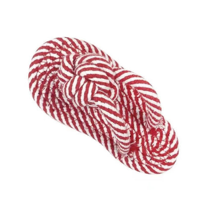 Welpenspielzeug, Hausschuhe aus Baumwollseil in Rot und Orange, Kauspielzeug für Hunde, Geeignet für Aktivitäten und Spiele