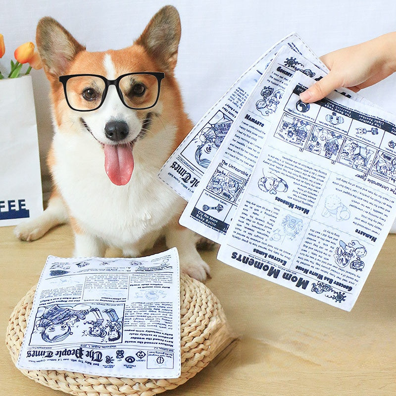 Quietschspielzeug Hund, Realistisches Zeitungsspielzeug, Einzigartiges Design Geeignet für die Interaktion mit Welpen