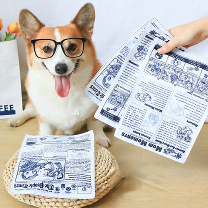 Quietschspielzeug Hund, Realistisches Zeitungsspielzeug, Einzigartiges Design Geeignet für die Interaktion mit Welpen