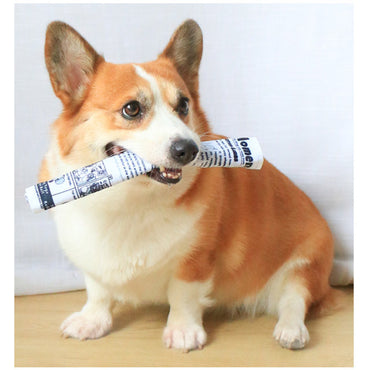 Quietschspielzeug Hund, Realistisches Zeitungsspielzeug, Einzigartiges Design Geeignet für die Interaktion mit Welpen