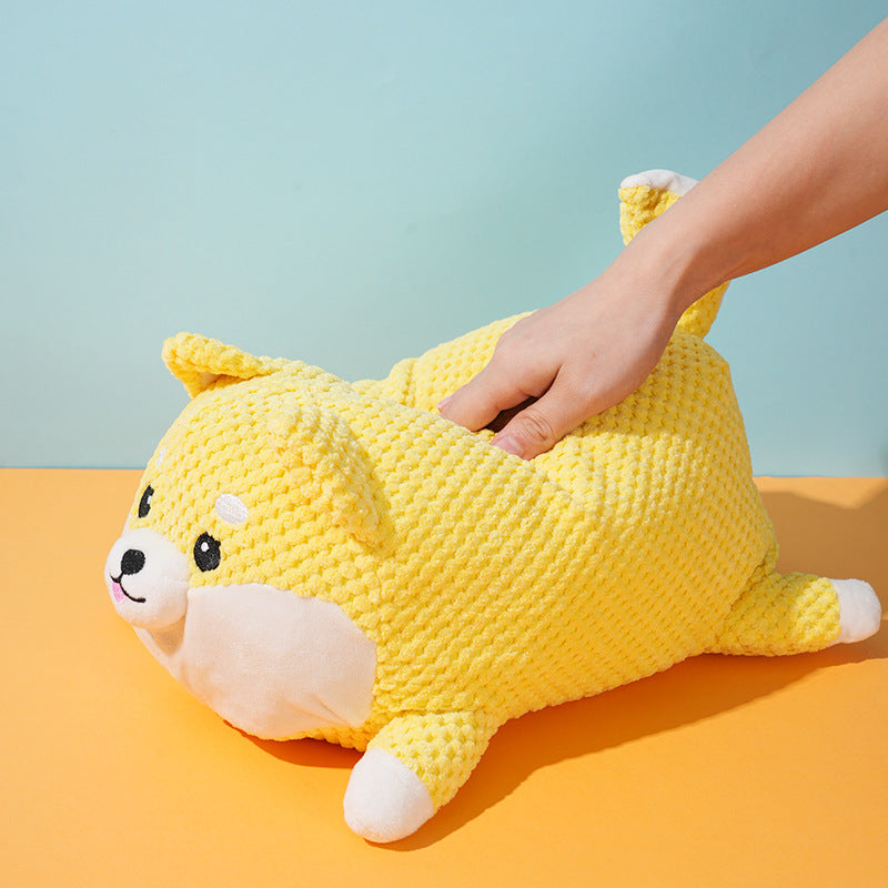 Plüschtiere für Hunde, Niedliche Welpenform interaktives Stofftier Geeignet, zum Spielen und Dekorieren des Hauses (1 Stück)