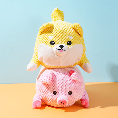 Plüschtiere für Hunde, Niedliche Welpenform interaktives Stofftier Geeignet, zum Spielen und Dekorieren des Hauses (1 Stück)