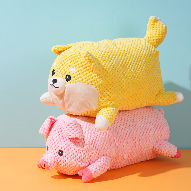 Plüschtiere für Hunde, Niedliche Welpenform interaktives Stofftier Geeignet, zum Spielen und Dekorieren des Hauses (1 Stück)