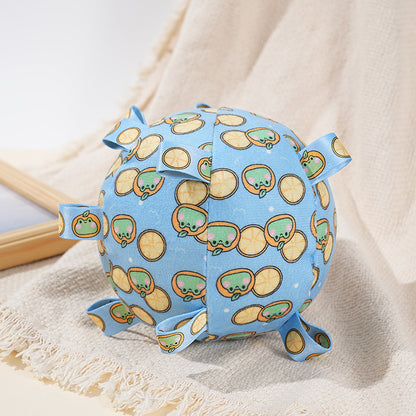 Hundespielzeug ball Plüschtiere, Klingelton und vier Farben, Reichhaltige Muster, 15 cm Kugel Leicht und tragbar (1 Stück)