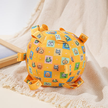 Hundespielzeug ball Plüschtiere, Klingelton und vier Farben, Reichhaltige Muster, 15 cm Kugel Leicht und tragbar (1 Stück)