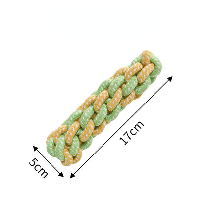 Hundespielzeug unkaputtbar, aus Baumwollseil mit Knoten, Drei Stile Spaßspielzeug für Hunde zur Backenzahn (1 Stück)