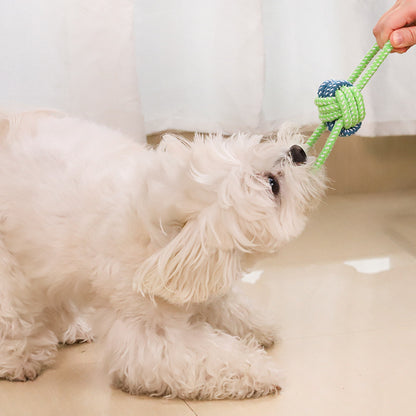 Hundespielzeug unkaputtbar, aus Baumwollseil mit Knoten, Drei Stile Spaßspielzeug für Hunde zur Backenzahn (1 Stück)