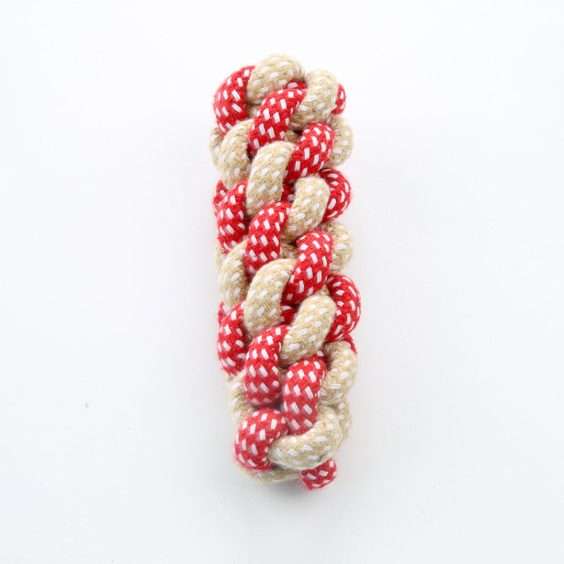 Interaktives Spielzeug für Hunde, Robustes Hundespielzeug aus Baumwollseil mit Knoten, Perfekt für Kauerlebnisse (1 Stück)