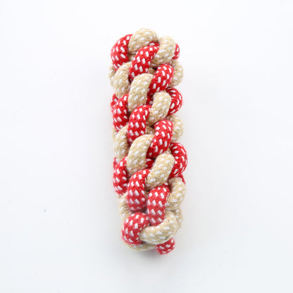 Interaktives Spielzeug für Hunde, Robustes Hundespielzeug aus Baumwollseil mit Knoten, Perfekt für Kauerlebnisse (1 Stück)