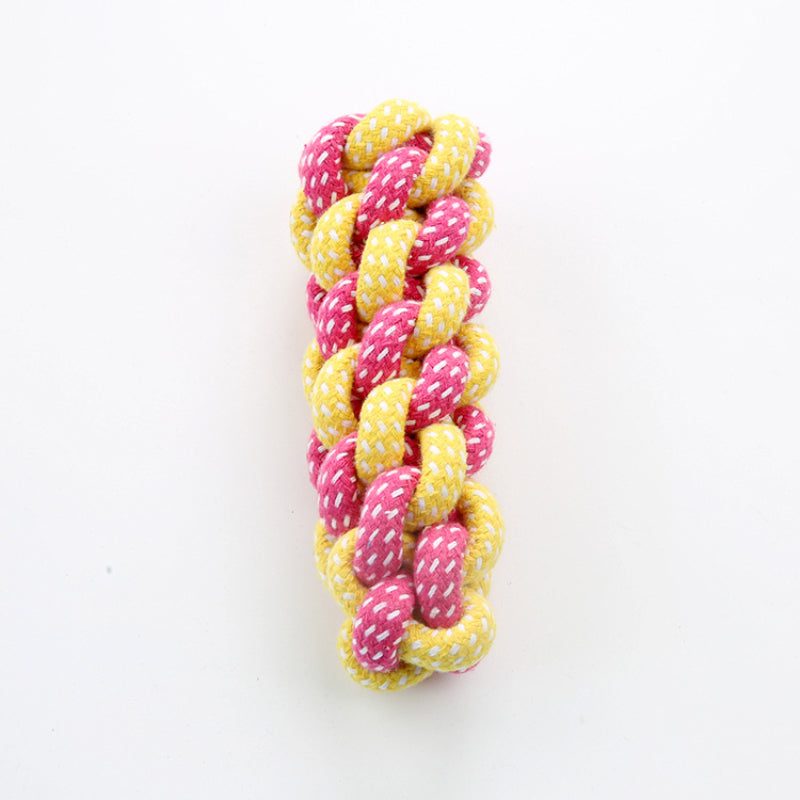 Interaktives Spielzeug für Hunde, Robustes Hundespielzeug aus Baumwollseil mit Knoten, Perfekt für Kauerlebnisse (1 Stück)