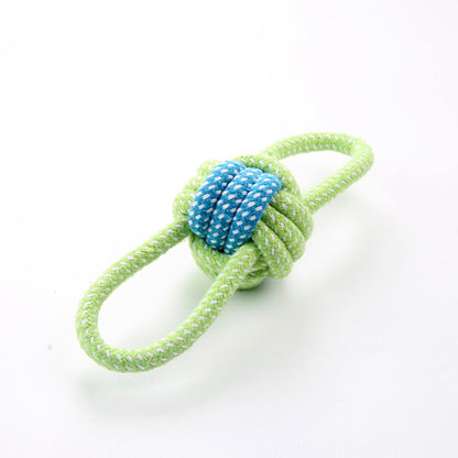 Spielbälle für Hunde, Hundespielzeugball aus Baumwollseil, 5 zweifarbige Designs robustes und kaufestes (1 Stück)