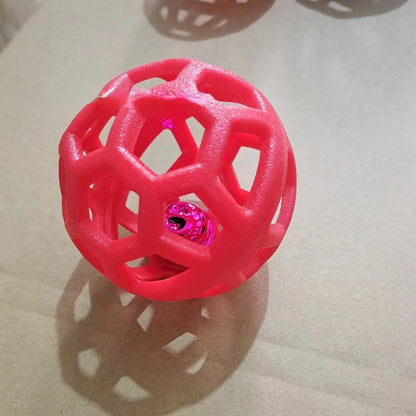 Hundespielzeug Bälle, Interaktives Hundespielzeug mit Hohldesign, mit integriertem Glöckchen, robust (1 Stück)
