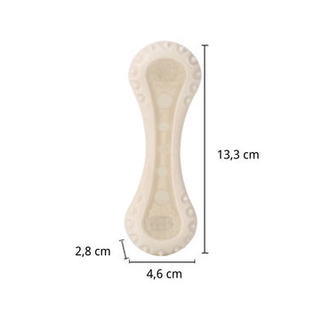 Kauknochen Hund, Hunde-Kauspielzeug für gesunde Zähne, in zwei Größen erhältlich, einfach zu reinigen, Weiß (1 Stück)