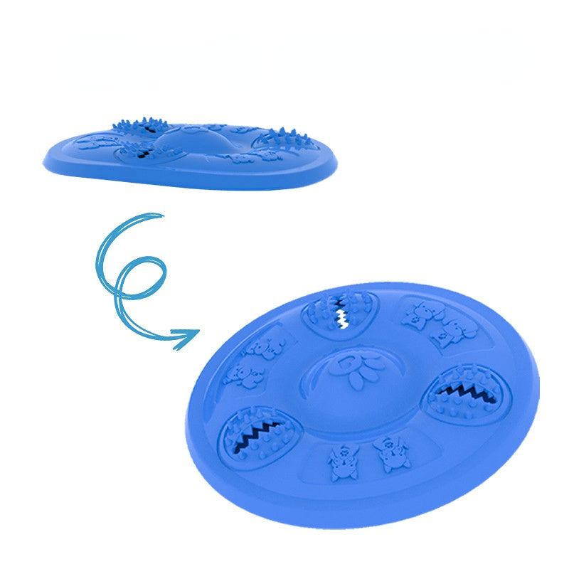 Hunde Frisbee Scheiben, Interaktives Hundespielzeug für Innen und Außenaktivitäten, Multifunktionales spielzeug (1 Stück)