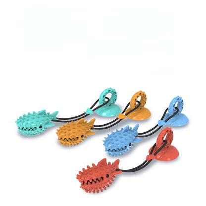 Hundespielzeug Zahnpflege, mit Saugnapf, Interaktives Hundespielzeug für Zahngesundheit, Stressabbau und Beschäftigung (1 Stück)