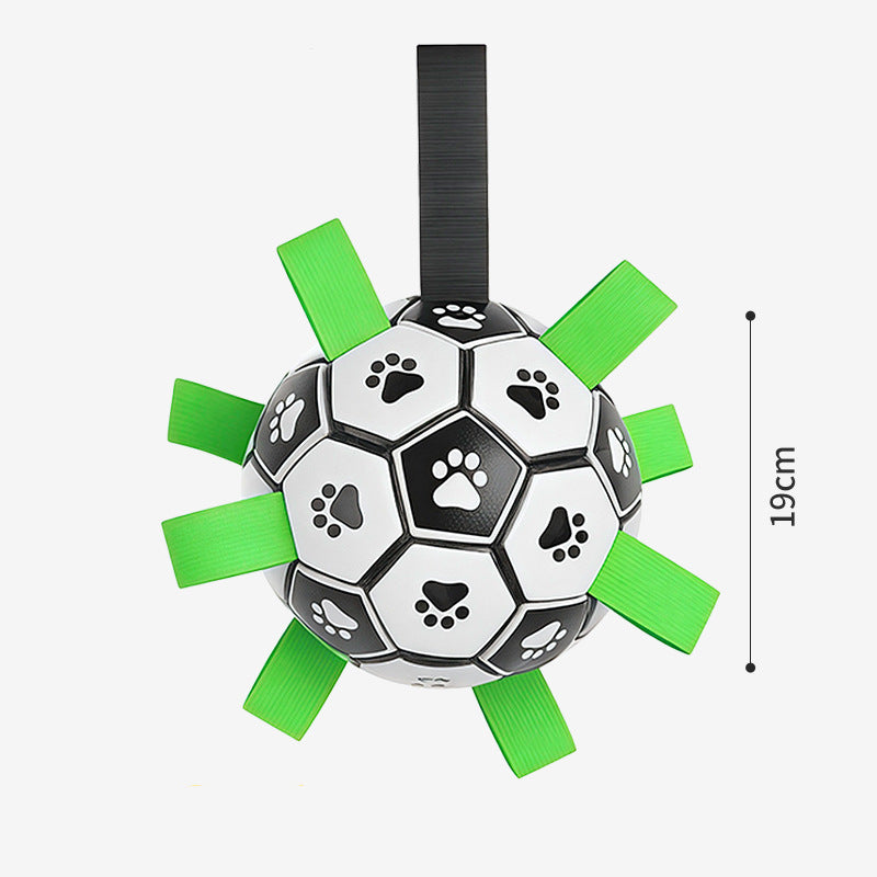 Fußball für Hunde,Interaktiver Hundespielzeugball, grüner Nylon-Kauseil-Fußball, umweltfreundlich Spielen geeignet