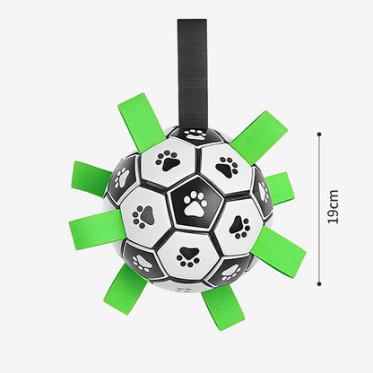 Fußball für Hunde,Interaktiver Hundespielzeugball, grüner Nylon-Kauseil-Fußball, umweltfreundlich Spielen geeignet