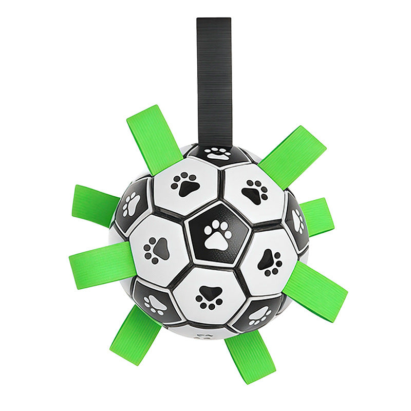 Fußball für Hunde,Interaktiver Hundespielzeugball, grüner Nylon-Kauseil-Fußball, umweltfreundlich Spielen geeignet