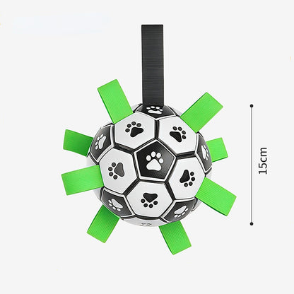 Fußball für Hunde,Interaktiver Hundespielzeugball, grüner Nylon-Kauseil-Fußball, umweltfreundlich Spielen geeignet