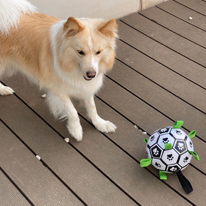 Fußball für Hunde,Interaktiver Hundespielzeugball, grüner Nylon-Kauseil-Fußball, umweltfreundlich Spielen geeignet