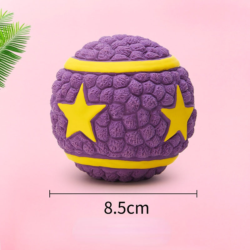 Hundespielzeug Ball für Hunde, Kauspielzeug für Hunde Fußball aus sicherem Latex, interaktives Zerrspielzeug, Anti-Stress Spielball