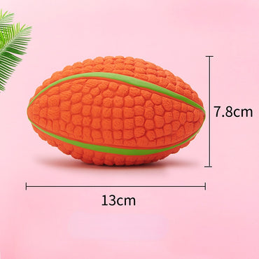 Hundespielzeug Ball für Hunde, Kauspielzeug für Hunde Fußball aus sicherem Latex, interaktives Zerrspielzeug, Anti-Stress Spielball