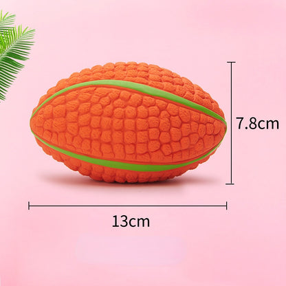 Hundespielzeug Ball für Hunde, Kauspielzeug für Hunde Fußball aus sicherem Latex, interaktives Zerrspielzeug, Anti-Stress Spielball