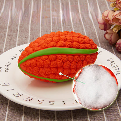 Hundespielzeug Ball für Hunde, Kauspielzeug für Hunde Fußball aus sicherem Latex, interaktives Zerrspielzeug, Anti-Stress Spielball