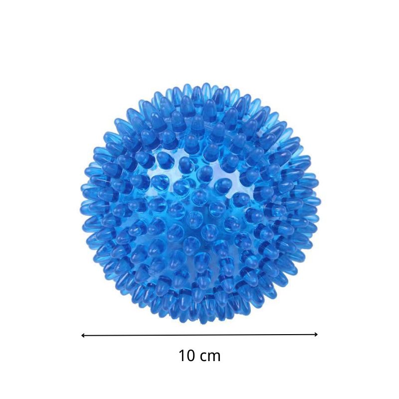 Hundespielzeug, Bunte Spielbälle für aktive Hunde, 3-teiliges Set aus blauen, grünen und orangefarbenen, geräuschmachenden Spielbällen