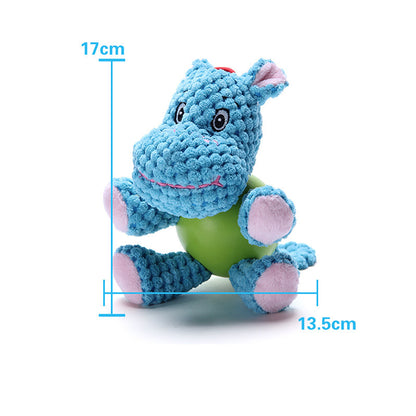 Hund Spielzeug, Süßes Tierdesign Hundespielzeug mit Geräuschfunktion, Haltbares und Robust Spielspaß (1 Stück)