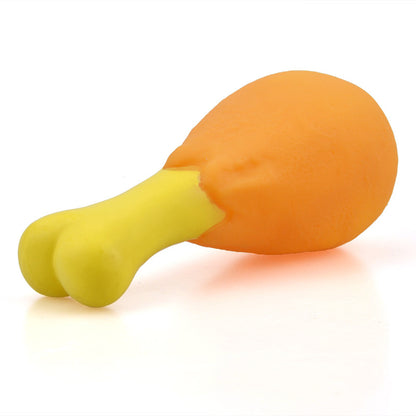Hundespielzeug Qietschen, Hergestellt im Form von realistischen Hühnerbeinen, 13 CM Perfekt für kleine Hunde (1 Stück)