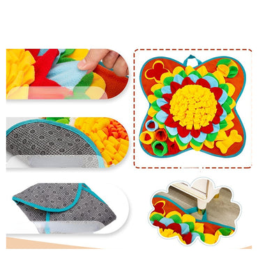 Hund Spielzeug, Schnüffelmatte, Interaktive bunte Spielmatte für Hunde, Sensorisches Spielzeug zur Fütterungskontrolle